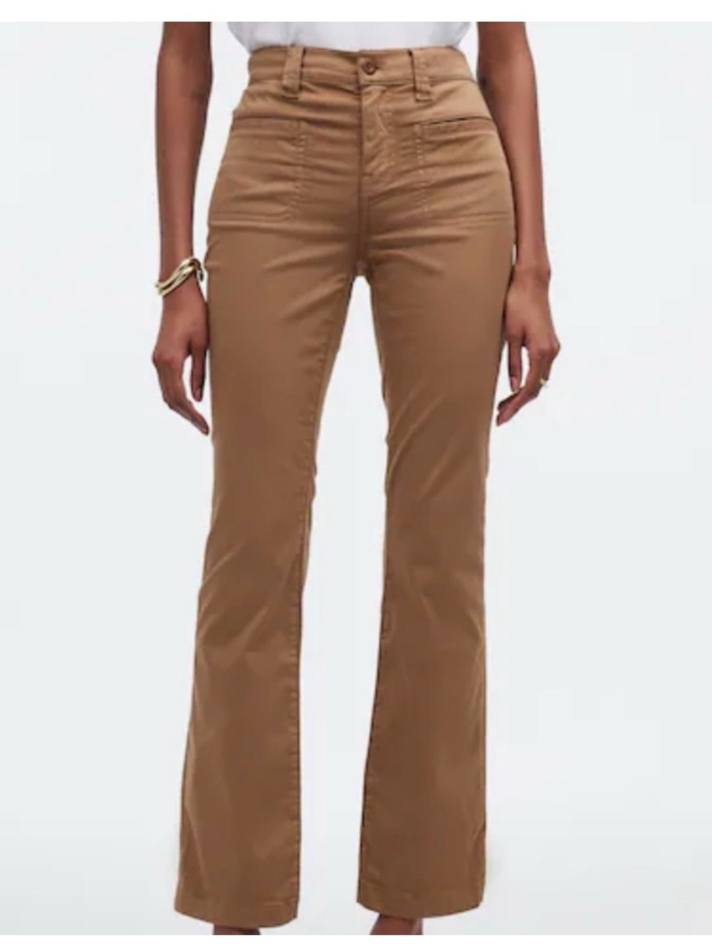 Madewell Kick Out Pants in Garment-Dyed Sateen